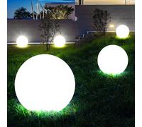 Lampe Solaire Sphérique D'Extérieur Jardin Pointe LED à Pied 5er Set