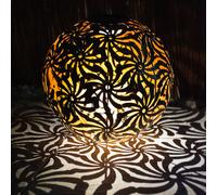 Lampe Solaire Sphérique D'Extérieur LED Effet Antique Or Spots à Encastrer Cour