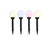 Lampe solaire sphérique LED de jardin 4 pcs 15 cm RVB