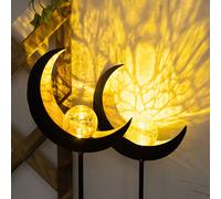 Lampe Solaire Spots à Encastrer Balcon Cour Déco Pointe Verre LED 2er Set