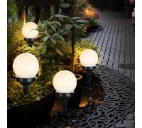 Lampe Solaire Spots à Encastrer D'Extérieur LED Pointe Blanc Boule 4-6-10er Set