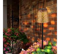 Lampe Solaire Spots à Encastrer Itinéraires Batterie IP44 Pointe Or LED 70cm