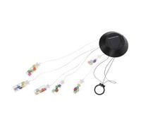 Lampe Solaire Suspendue Carillon Lumineux Éolien Extérieur Jardin | ABS et Résine, Ip65 Étanche, Panneau Solaire Inclus, Ambiance Romantique pour Patio, Pergola, Portes