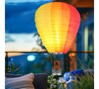 Lampe Solaire Suspension Ballon à Air Chaud D'Extérieur Balcon Ours Tissu LED H