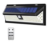 Lampe Solaire TEMPSA 118LED avec Télécommande pour Jardin Extérieur Imperméable PIR Capteur De Mouvement
