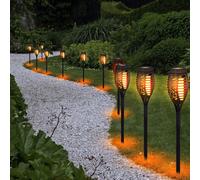 Lampe Solaire Torche De Jardin Avec Effet De Feu LED 12x