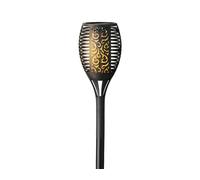 Lampe Solaire Torche Noire Avec Flamme D.12x62,5 CM Blanc Chaud Accessoires