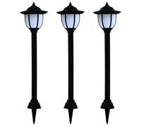 Lampe solaire - vidaXL - 3 pcs - LED - Noir - Énergie solaire - Extérieur