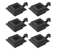 vidaXL Lampe solaire LED carrée d'extérieur 6 pcs 12 cm Noir