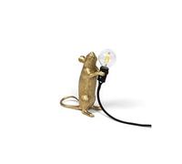 Seletti Lampe Souris Sur Pied En Résine #1 En Or Doré