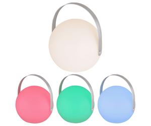 Lampe sphérique de décoration de jardin dimmable avec télécommande lampe d'extérieur à changement de couleur lampe rechargeable avec effet bougie, à suspendre ou à poser, LED RVB, DxH 18,9 x 21 cm