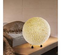 Lampe de table Lampe sphérique Lampe de table coquillage blanc Lampe de salon Lampe d'appoint, métal, 1x LED 7W 560Lm blanc chaud, DxH 37x41 cm