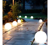 Lampe Sphérique Solaire Extérieure LED Blanc Pointe Itinéraires Jardin 8er Set