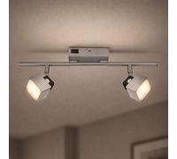 Lampe Spot Applique Plafonnier LED Projecteur Pivotant 2 Flammes Chrome Couloir