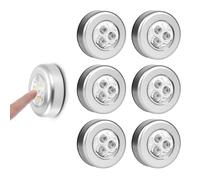 Lampe Spot LED Éclairage Supplémentaire, Spots LED Autocollants à Piles, Lumières Tactiles Intelligentes à Coller, Lot de 6 Lampes Sans Fil à Activation Tactile pour Cuisine, Escaliers et Salles