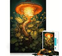 Lampe Squelette de Champignon Puzzle 1000 Pièces pour Adultes Jeu de Logique Solide et Détente Cadeau Souvenir aux Bords Clairs (38x26cm)