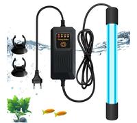 Lampe stérilisateur UV pour aquarium avec minuteur, 13W lampe UV pour aquarium, stérilisateur UV étanche, lampe UV pour aquarium à domicile, purificateur UV pour aquarium pour nettoyage des aquariums