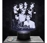 Lampe Stray K deco chambre fille Lampe 3D Stray K objet K-pop Corée Pop Coréene idée cadeau décoration lumière tamisée veilleuse deco bureau. Idée Cadeau Noel adolescent original TOP