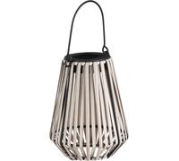 Lampe Strend Pro Garden, solaire, LED, suspendue, rotin, 12x12x24 cm