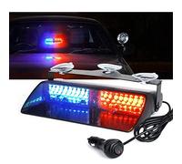 Lampe stroboscopique Baceyong 16LED, flash d'avertissement d'urgence de la police clignotante, lampe de bande de camion de voiture, avec prise de cigarette 12 V