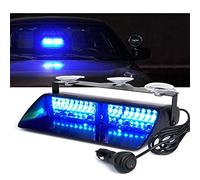 Lampe stroboscopique Baceyong 16LED, flash d'avertissement d'urgence de la police clignotante, lampe de bande de camion de voiture, avec prise de cigarette 12 V