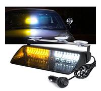 Lampe stroboscopique Baceyong 16LED, flash d'avertissement d'urgence de la police clignotante, lampe de bande de camion de voiture, avec prise de cigarette 12 V