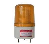 Lampe stroboscopique d'avertissement LED industrielle avec buzzer 90 dB, lampe d'alarme, balise, lampe de secours 12 V, 24 V, 110 V LTE-5104(AC220V-Amber)