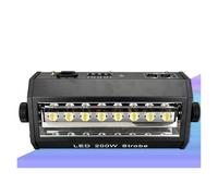 Lampe stroboscopique LED haute luminosité 200 W, 8 pièces RVB 3 en 1/blanche, contrôle DMX 512, for karaoké, discothèque, fête Éclairage Mural Large(200W RGB)