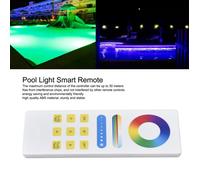 Lampe subaquatique avec télécommande 2,4 GHz, anti-interférences, contrôle intelligent par application pour éclairage de piscine