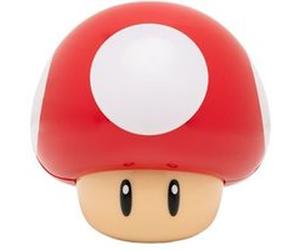Lampe Super Mario rouge, veilleuse décorative champignon 3D et sons, l.12,5 x H.12 cm sans fil, Paladone