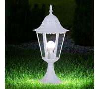 Lampe sur borne LED pour jardin, lanterne extérieure, Veranda ALU, Blanc