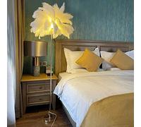Lampe sur Pied à LED en Plumes d'autruche, Lampe de Sol en Plumes de Palmier, 1,6 m de Haut, 3 Couleurs à intensité Variable, Salon/Chambre avec Interrupteur à Bouton, éclairage décoratif. C'est si g