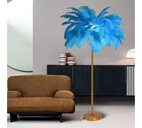 Lampe sur Pied à LED en Plumes d'autruche, Lampe de Sol en Plumes de Palmier, 1,6 m de Haut, 3 Couleurs à intensité Variable, Salon/Chambre avec Interrupteur à Bouton, éclairage décoratif. C'est si g