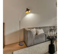 Lampe Sur Pied Arc Lampe De Salon Lampe De Lecture Feuille D'Or LED