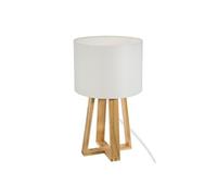 Lampe sur pied blanche en bois - H 35 cm -PEGANE- Blanc G