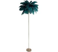 Lampe sur Pied De Palmier, Lampadaires élégants en Plumes D’Autruche Naturelles, Lampe De Chevet De Chambre De Princesse Romantique, Green