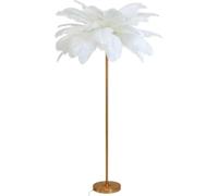 Lampe sur Pied De Palmier, Lampadaires élégants en Plumes D’Autruche Naturelles, Lampe De Chevet De Chambre De Princesse Romantique, White