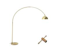 Lampadaire - TECTAKE - Lampe sur pied ARCUS au style rétro en acier arche téléscopique et abat-jour pivotant Ø 187-206 cm - Doré