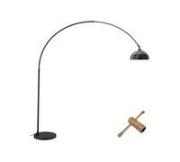 Lampe sur pied en acier laqué époxy 60W réglable en hauteur noir
