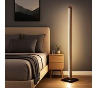 Lampe Sur Pied En Bois LED Pour Salon Marron Décor Étoilé H 113cm