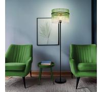 Lampadaire Lampe de Chambre à Coucher Rétro Filament LED Verre Vert Clair 152 CM