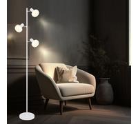 Lampe Sur Pied Lampe De Salon En Verre Opale Spot Orientable Blanc 3 Flammes