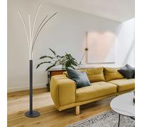 Lampe Sur Pied Lampe De Salon LED Avec Variateur Tactile Noir Lampe D'Appoint