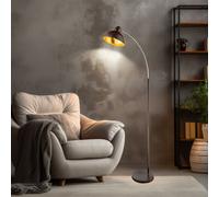 Lampe sur pied Bogenleuchte LED Globo Réglable Lampe de lecture Or H 155 cm