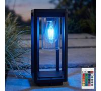 Lampe sur pied LED RGB Deko Extérieur Jardin, Télécommande, Dimmable, Noir