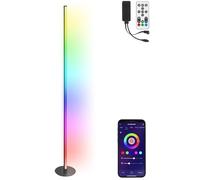 Lampe sur pied LED RVB IC connectée - coloris noir [Luminea Home Control]