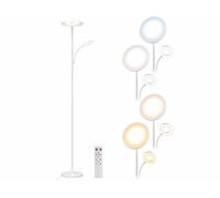 Lampe sur pied - Lunartec - 2800 lm - Télécommandée - Liseuse - Blanc