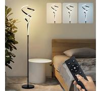 Lampe sur Pied Moderne Design Torche Spirale, LED 30W 3000LM Dimmable 3 Températures de Couleur, Variateur Télécommande et Contrôle Tactile, Éclairage Ambiance Confortable Lampadaire Salon Chambre