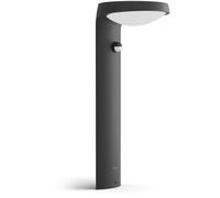 Borne avec recharge solaire PHILIPS TYLA classe énergétique A, détecteur de mouvement, jusqu'a 250 lm, IP44 - Anthracite