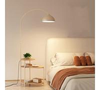 Lampe sur Pied, Table D'appoint, Table De Chevet avec Lampadaire, Éclairage 3 Couleurs, Hauteur Et Largeur Réglables, Lampe De Lecture Industrielle sur Pied pour Salon(White)